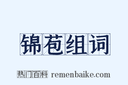 锦苞组词是什么意思的图片